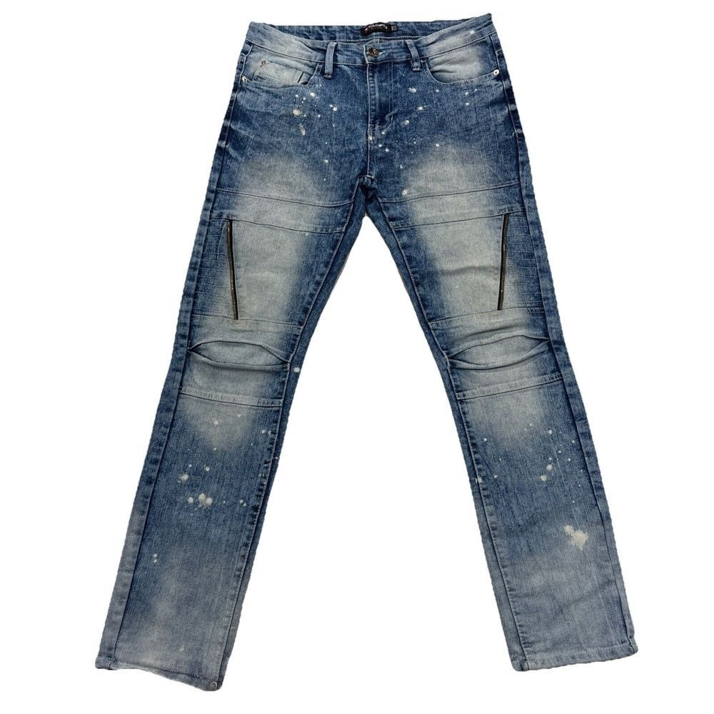 Southpole Jeans Mens 34x31 Acid Wash skinny Faded Splatter Stretch Hip Hop Denim